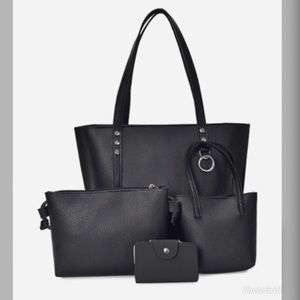 Faux leather combination bags 4 pcs